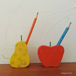 マグネット付きペン立て りんごor洋梨 4枚目の画像