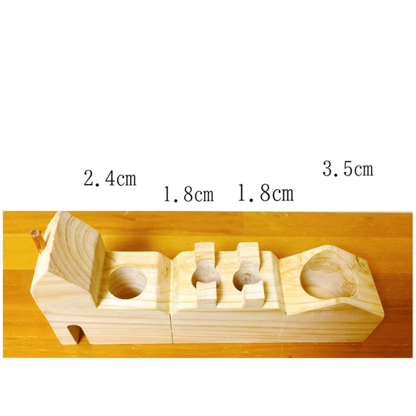 ヒノキの歯ブラシスタンド ハウス型 3枚目の画像