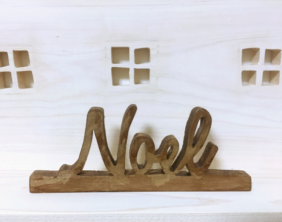 Noel ノエル切り文字　クリスマス飾り（木製品） 4枚目の画像