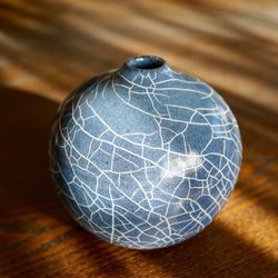 久留米罅釉花器(一輪挿し) 1枚目の画像