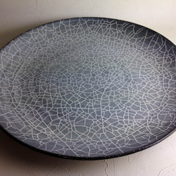 久留米罅釉皿(大) 1枚目の画像