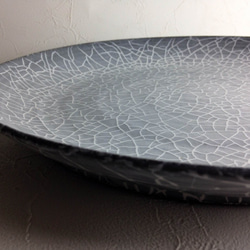 久留米罅釉皿(大) 3枚目の画像