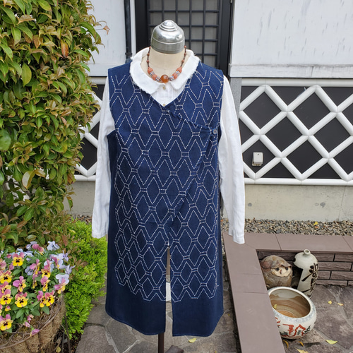 古布ロングベスト