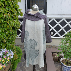 着物リメイク 古布 手作り 素敵な色柄 しぼり リメイク チュニック