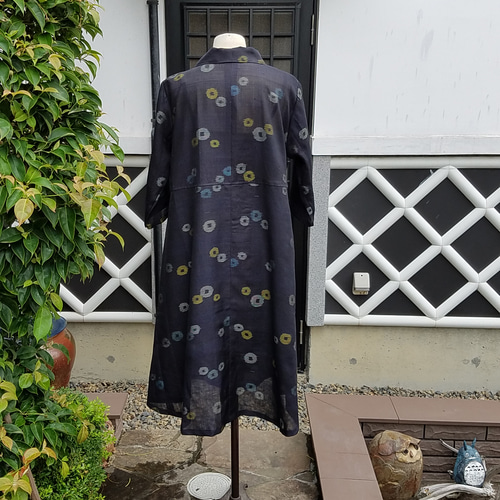 着物リメイク 手作り 夏大島 ワンピース 着物 hanahukujun 通販