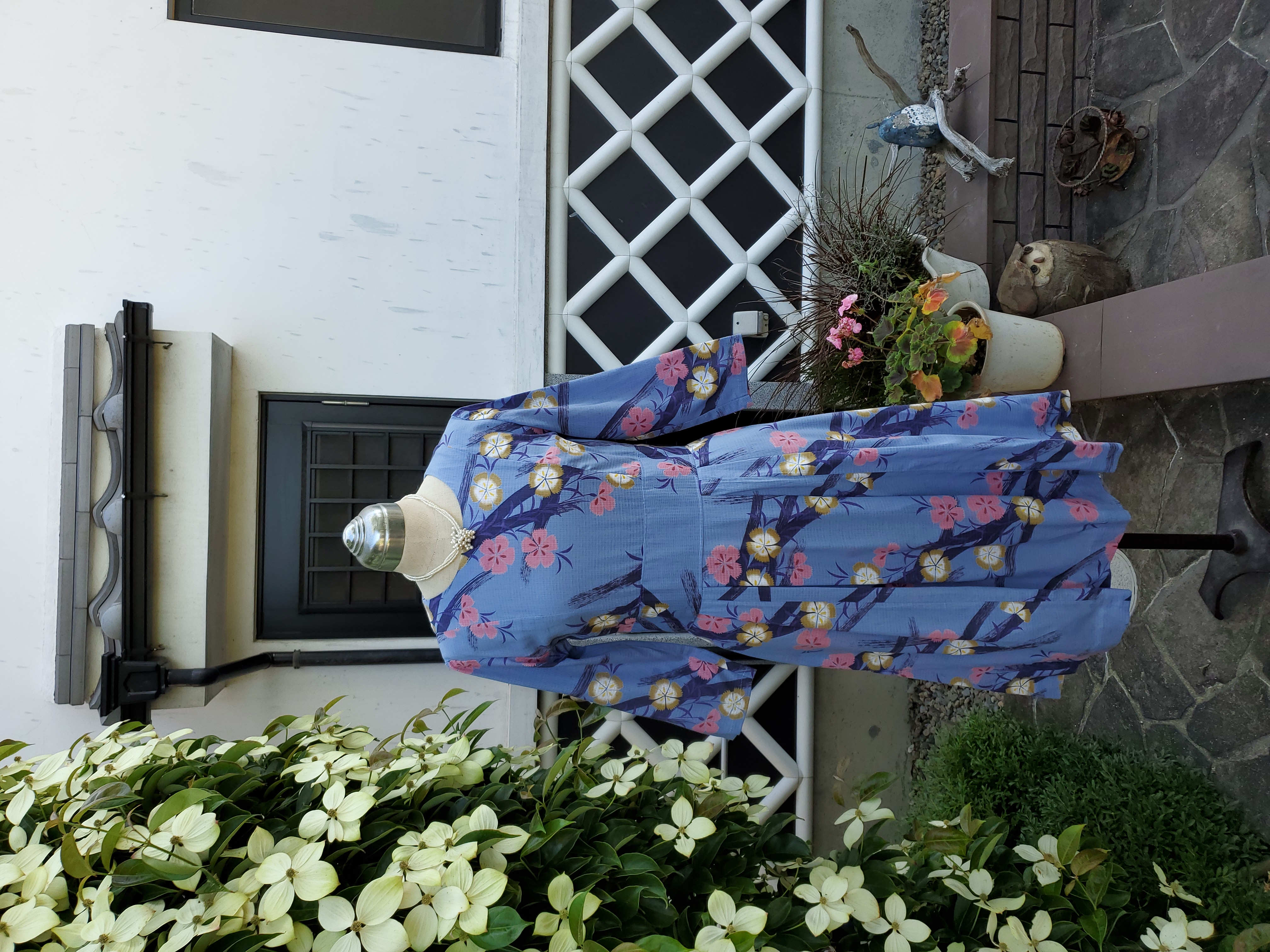 着物リメイク　手作り　浴衣　ワンピース