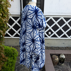 着物リメイク　ハンドメイド　珍しい柄　有松絞り　　ワンピース　 8枚目の画像