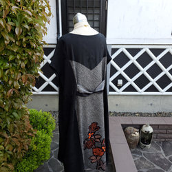着物リメイク　ハンドメイド　素敵な柄　絞りの羽織　リメイク　ワンピース　 8枚目の画像