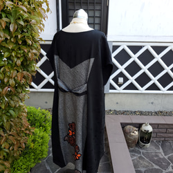 着物リメイク　ハンドメイド　素敵な柄　絞りの羽織　リメイク　ワンピース　 9枚目の画像