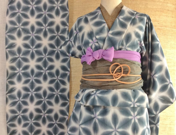 オーダー 浴衣用 雪花絞り木綿反物 オーダー 浴衣用 雪花絞り木綿反物