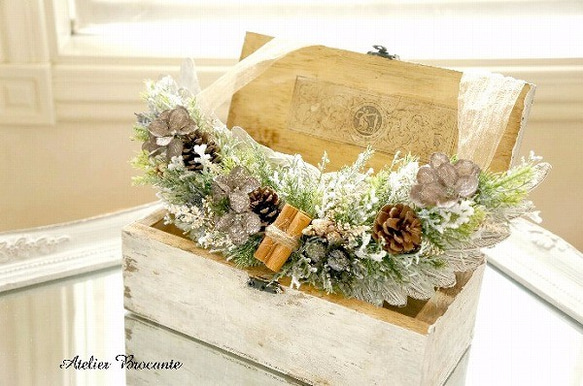 ハーフムーンスワッグ・聖夜に寄せて・・・♪《クリスマスリース  