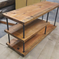 ♥送料無料♥テレビ台などに鉄筋ローテーブル・ 棚 ・ シェルフ  ・ラック 1枚目の画像