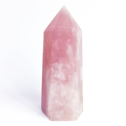 1157g/Rose Quartz Hexagonal Point Wand Tower/クリスタル・水晶・六角柱タワ 2枚目の画像