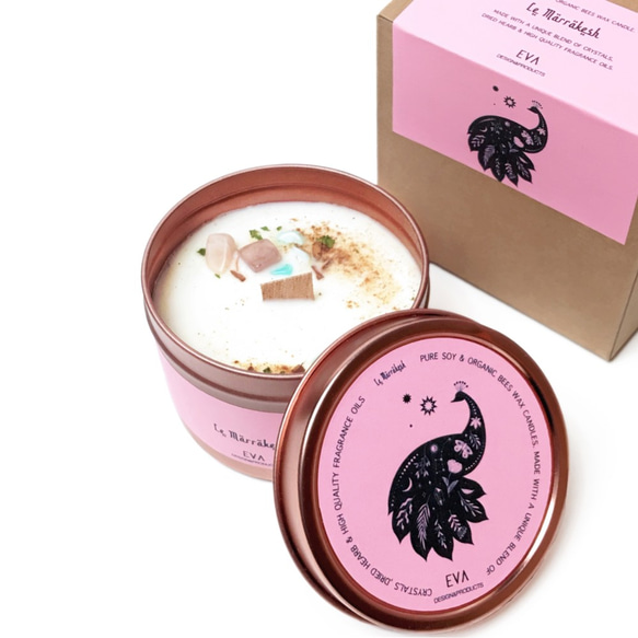 【Le Marrakesh】Pure Soy & Organic Bee Wax Fragrance Candle 3枚目の画像