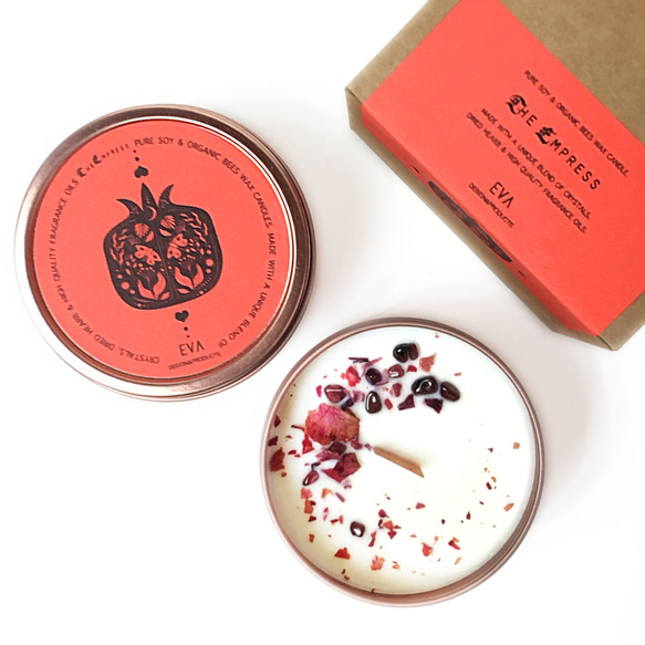 【 The Empress 】Pure Soy & Organic Bee Wax Fragrance Candle 3枚目の画像