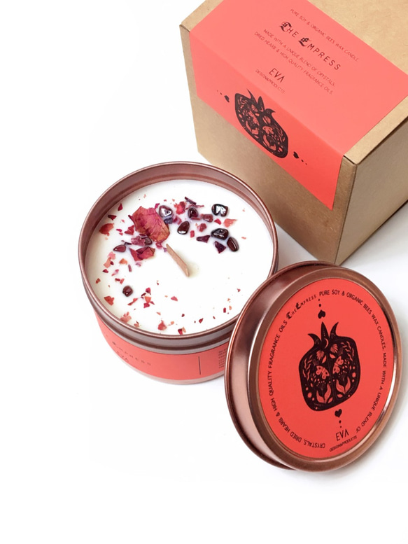 【 The Empress 】Pure Soy & Organic Bee Wax Fragrance Candle 1枚目の画像