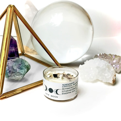 【NEW MOON】RITUAL INTENTION CRYSTALS+BOTANICAL/新月キャンドル 3枚目の画像