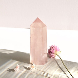 Rose Quartz Hexagonal Prism Point Wand/クリスタル・水晶・六角柱 2枚目の画像