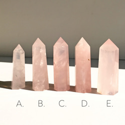 Rose Quartz Hexagonal Prism Point Wand/クリスタル・水晶・六角柱 3枚目の画像