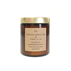 CUBAN TOBACCO & VANILLA SOY CANDLE/Jar Candle/Gift/Home Deco 2枚目の画像