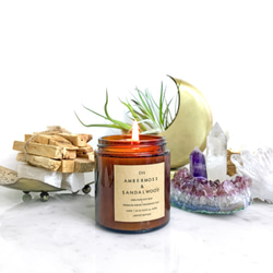 AMBER MOSS & SANDALWOOD SOY CANDLE/Jar Candle/Gift/Home Deco 1枚目の画像