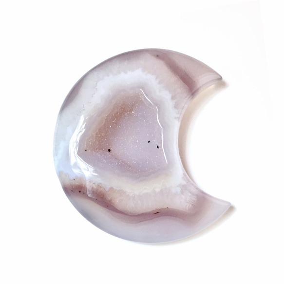 Druzy Agate Crescent Moon✩☽-Type[ A ]+Tarot Fortune Telling 2枚目の画像