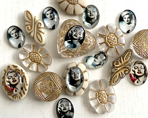 オードリーヘップバーン ポーチ カボション