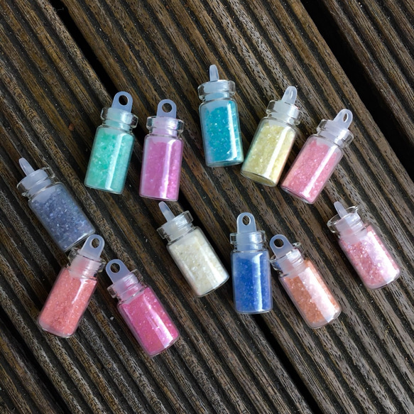 ★SALE★新入荷★微粒子粉末☆パステルカラー12色セット ボトル入り☆ネイル・レジン用 3枚目の画像