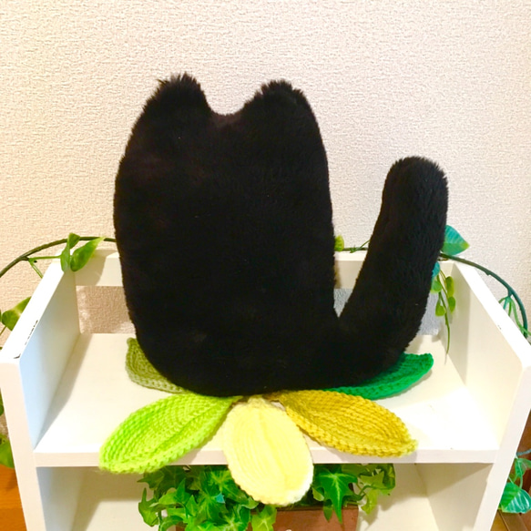 オーダー製作 ☆ふわもこシンプルデカイ縫いぐるみ☆ぬぼ〜っとした黒猫さん☆高品質ファー 11枚目の画像