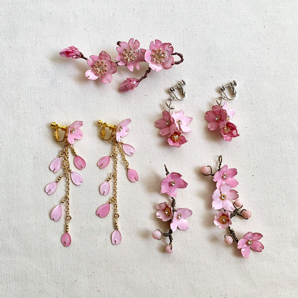 桜のディップアート☆桜の大きさと色彩の比較 3枚目の画像