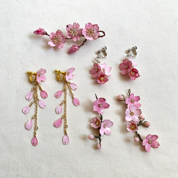 桜のディップアート☆桜の大きさと色彩の比較 5枚目の画像
