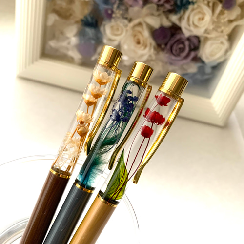 送料無料☆1500円】オーダー製作☆ハーバリウム ボールペン☆1本