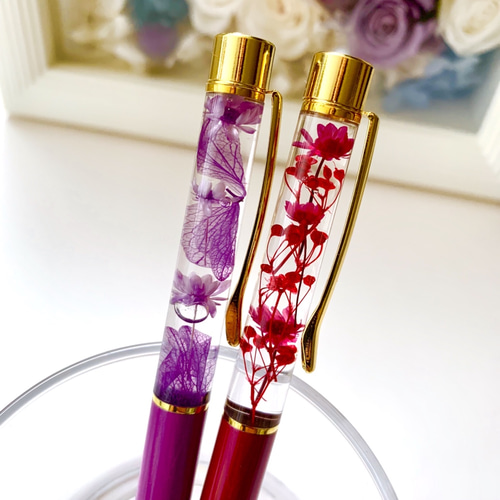 送料無料☆1500円】オーダー製作☆ハーバリウム ボールペン☆1本売り