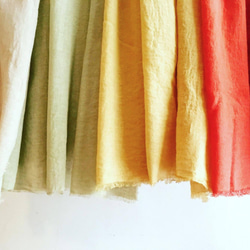 大號植物染色羊毛亞麻披肩&lt;秋葉-核桃&gt; 第4張的照片