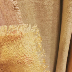 <按訂單生產>植物染色大幅亞麻羊毛攤<秋葉 - 金花> 第5張的照片