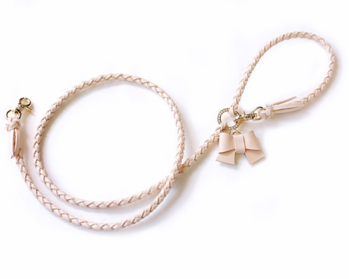 玄米。　カフェリード ナチュラルヌメ革 カフェリード ナチュラルヌメ 革レザー リード・首輪 Natyu*M