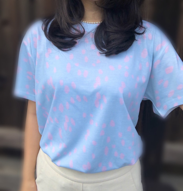 ゆらゆら空をまう桜Tシャツ (ドライコットンタッチ) 8枚目の画像