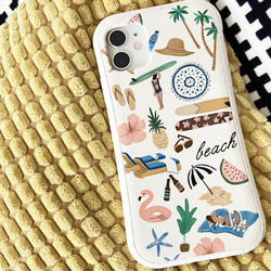 【耐衝撃グリップケース】名入れ♪Beach Collection ビーチコレクション  iPhone  スマホケース 5枚目の画像