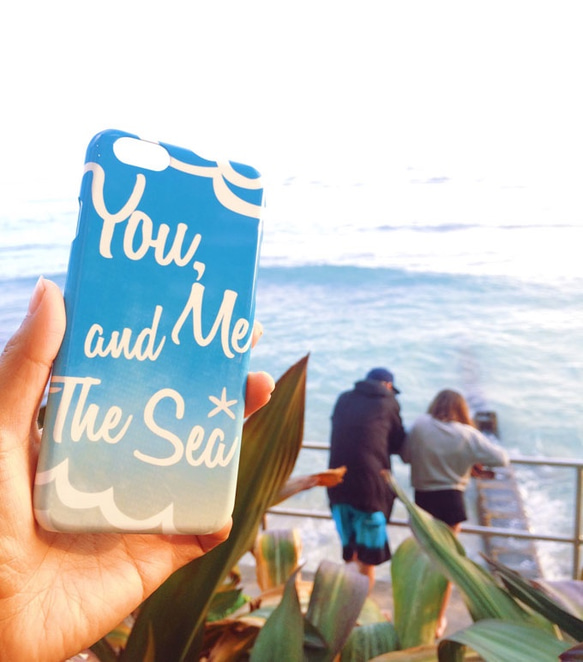 ビーチ★iPhone&Android★選べる2色 ”You, Me and The Sea” スマホケース 2枚目の画像