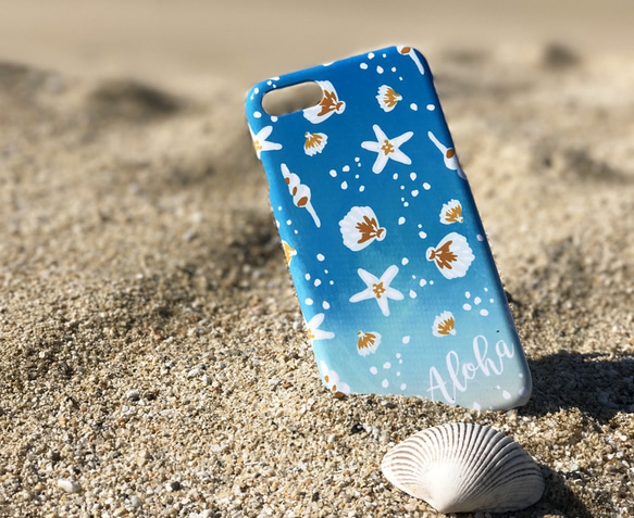 名入れ♪★iPhone&Android★SHELL BEACH シェルビーチ スマホケース 2枚目の画像