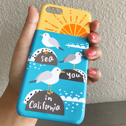 SEAGULL カモメ★iPhone&Android★ Sea You In California スマホケース 2枚目の画像