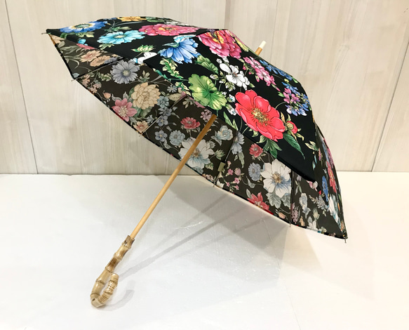 【1000円OFF✳︎プリント花柄日傘＊ﾊﾞﾝﾌﾞｰ＊】HiraTen　parasol 1枚目の画像