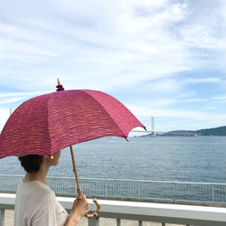 〔播州織＊撥水加工済＊クラッシュ加工〕HiraTen　parasol＊日傘＊ 5枚目の画像