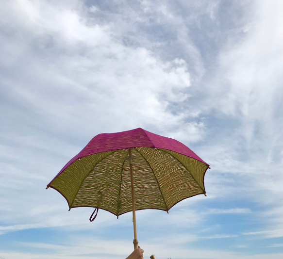 〔播州織＊撥水加工済＊クラッシュ加工〕HiraTen　parasol＊日傘＊ 7枚目の画像