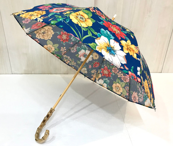 【花柄日傘＊ﾊﾞﾝﾌﾞｰ】HiraTen　parasol 2枚目の画像