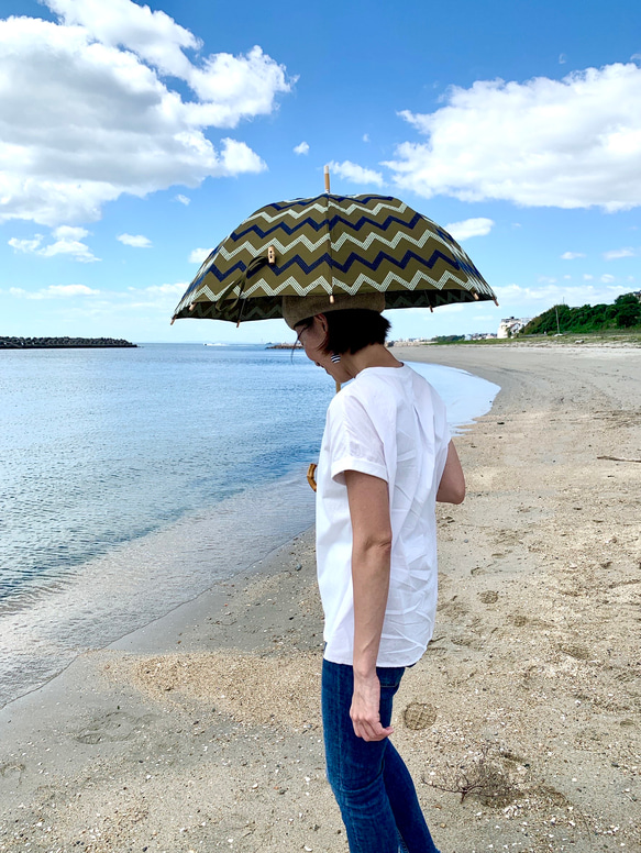 【国産刺繍✳︎オリジナル✳︎日傘】parasol 2枚目の画像