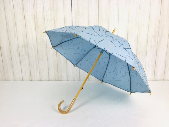 〔刺繡＊ｺｯﾄﾝ＊ｵﾘｼﾞﾅﾙﾃﾞｻﾞｲﾝ＊木製〕HiraTen　parasol＊日傘＊ 1枚目の画像