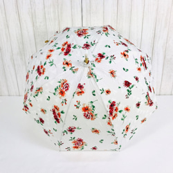 〔1000円OFFクーポン✳︎花柄ﾌﾟﾘﾝﾄ＊ｺｯﾄﾝ＊手元ﾊﾞﾝﾌﾞｰ＊UV加工＊撥水加工済〕parasol 5枚目の画像