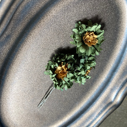 Mini daisy brooch【Ever green】 5枚目の画像