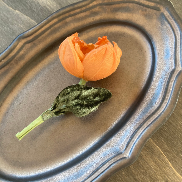 Tulip broach【Tangerine Orange】 3枚目の画像